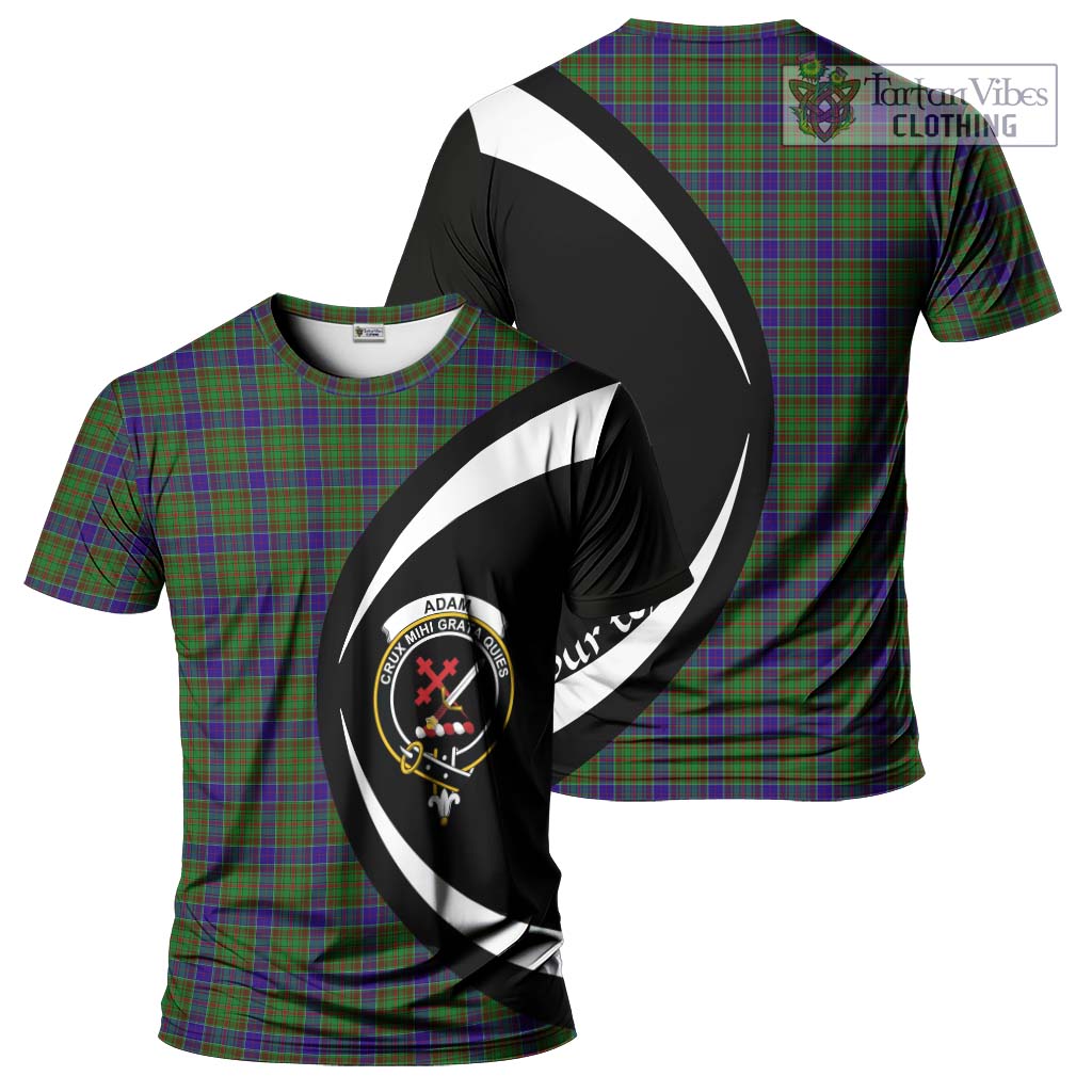 Tartan Vibes Clothing Adam Tartan T-Shirt with Family Crest Circle Style