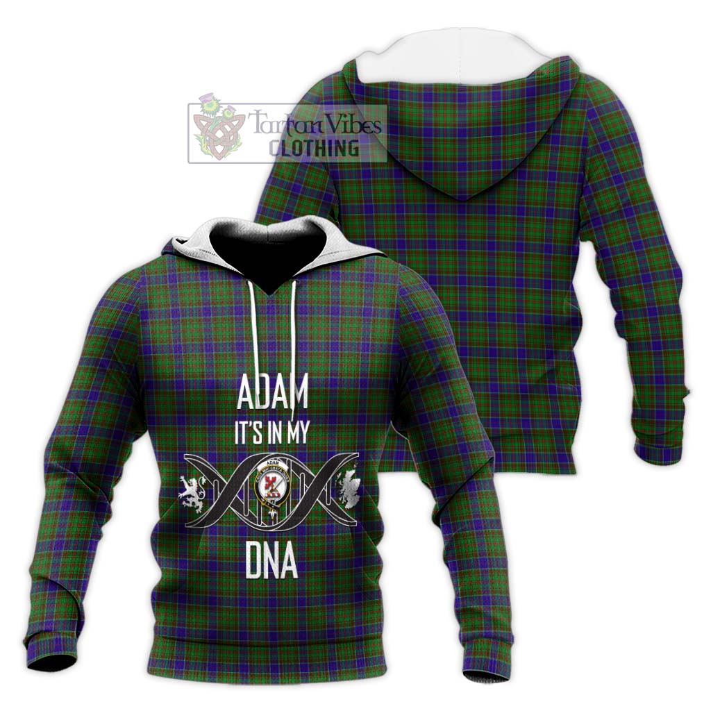 Tartan Vibes Clothing Adam Tartan Knitted Hoodie with Family Crest DNA In Me Style