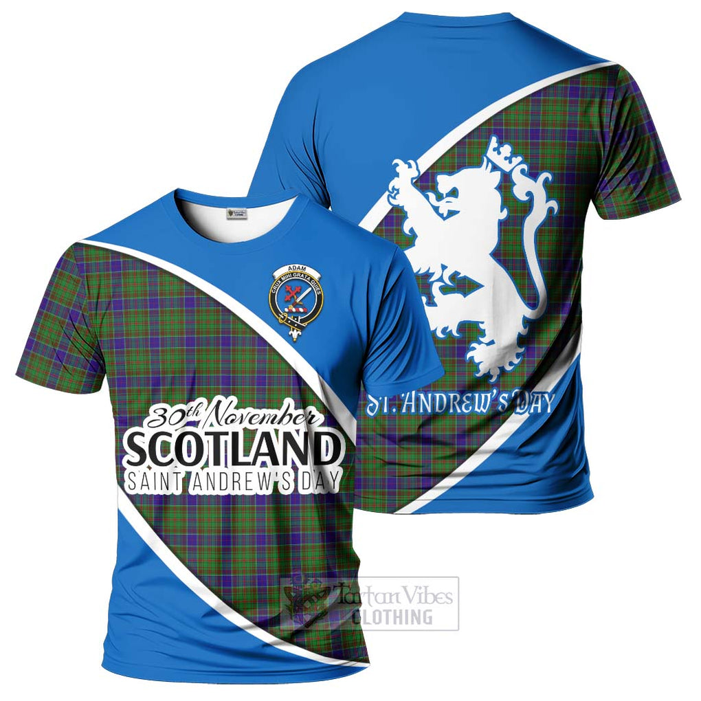 Tartan Vibes Clothing Adam Family Crest Tartan T-Shirt Celebrate Saint Andrew's Day in Style