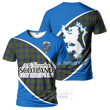 Adam Family Crest Tartan T-Shirt Celebrate Saint Andrew's Day in Style