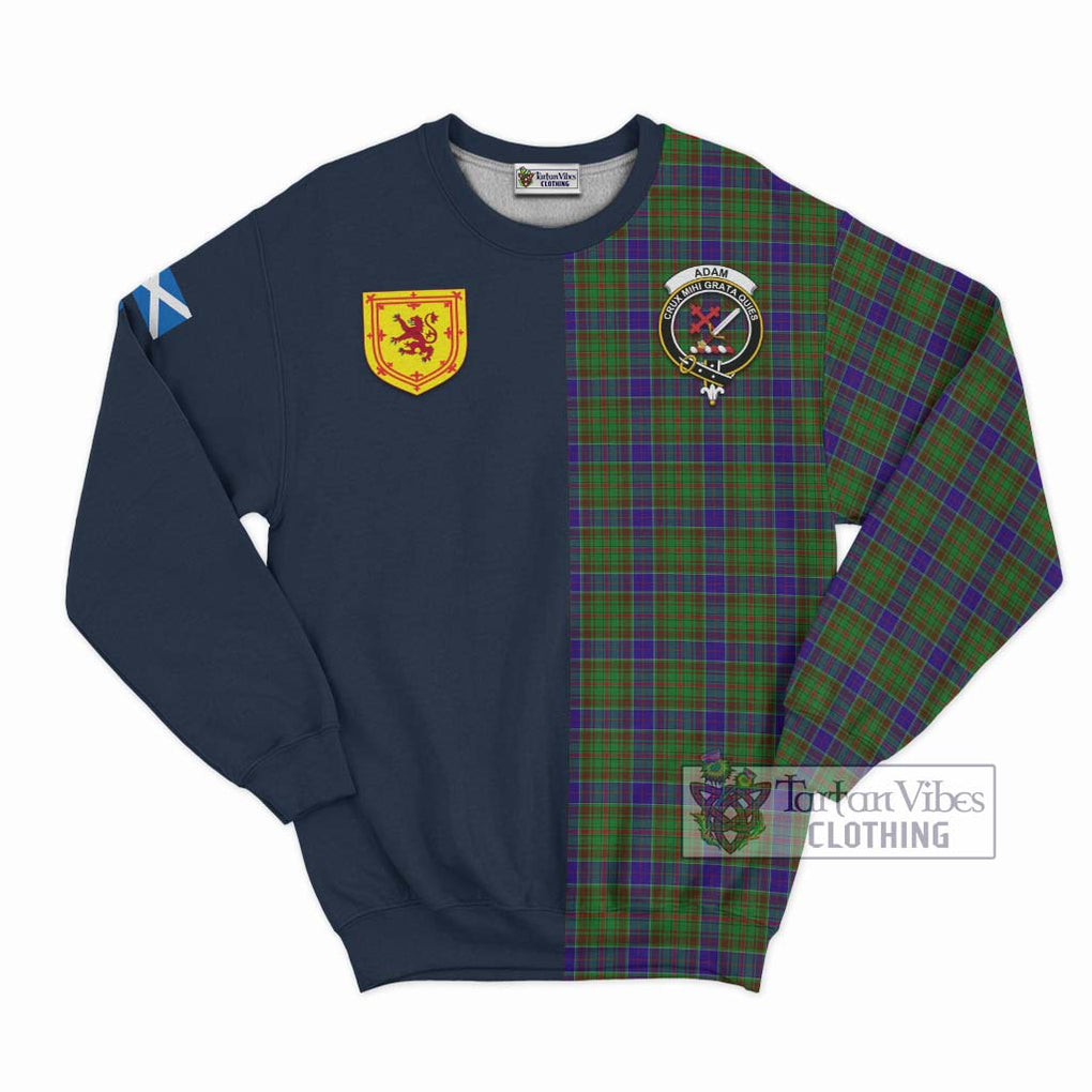 Tartan Vibes Clothing Adam Tartan Sweatshirt with Scottish Lion Royal Arm Half Style