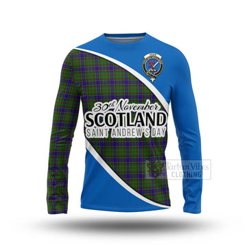 Adam Family Crest Tartan Long Sleeve T-Shirt Celebrate Saint Andrew's Day in Style