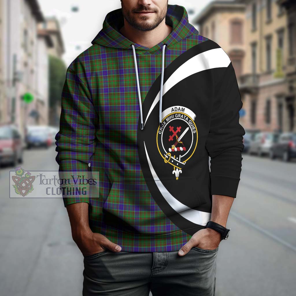 Tartan Vibes Clothing Adam Tartan Hoodie with Family Crest Circle Style