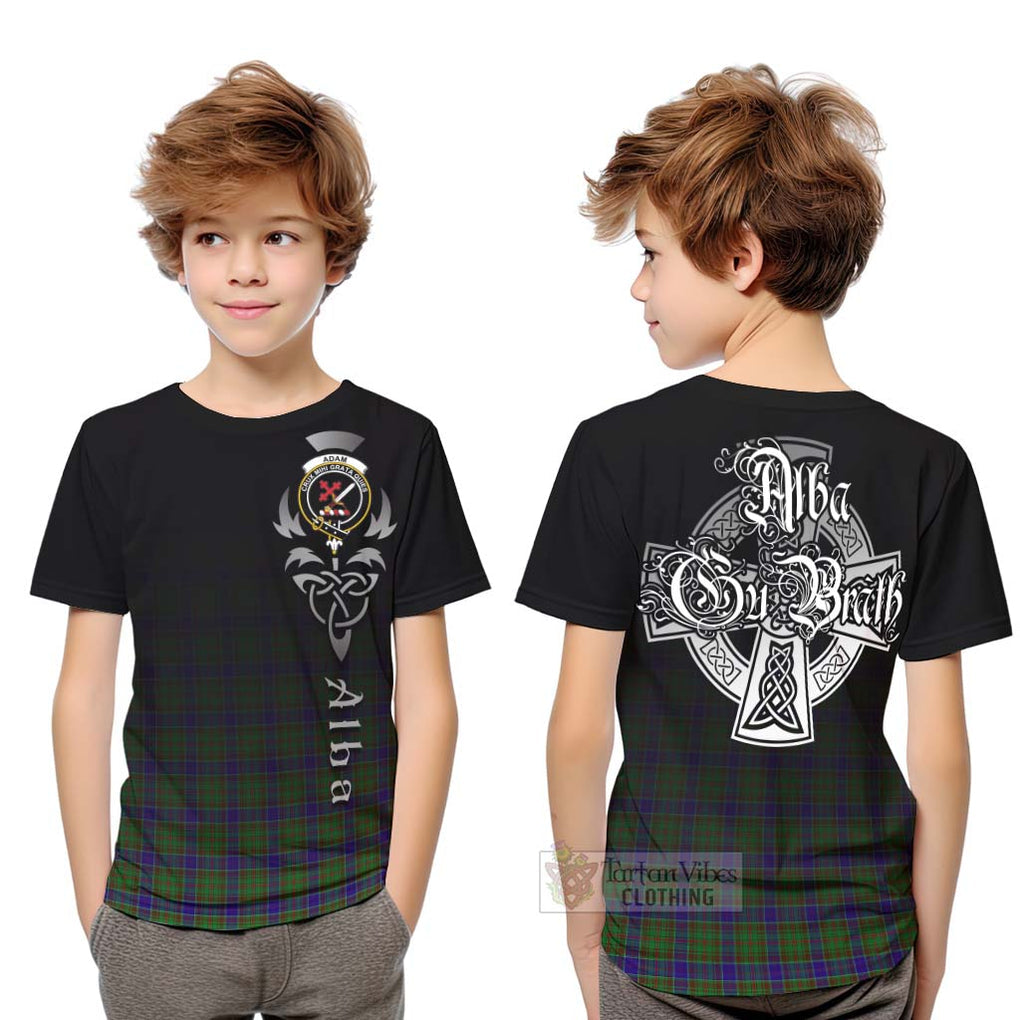 Tartan Vibes Clothing Adam Tartan Kid T-Shirt Featuring Alba Gu Brath Family Crest Celtic Inspired