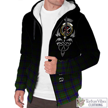 Adam Tartan Sherpa Hoodie Featuring Alba Gu Brath Family Crest Celtic Inspired