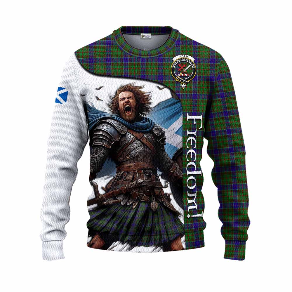 Tartan Vibes Clothing Adam Crest Tartan Knitted Sweater Inspired by the Freedom of Scottish Warrior