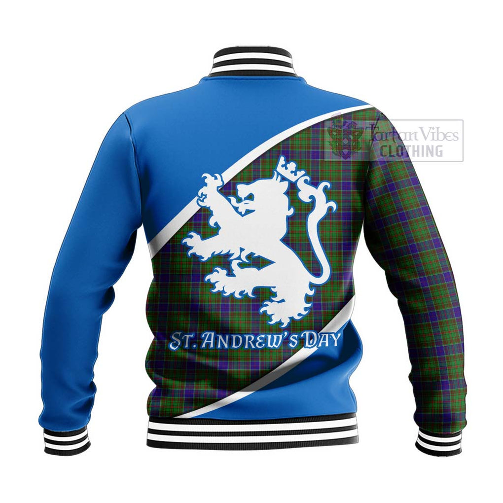 Tartan Vibes Clothing Adam Family Crest Tartan Baseball Jacket Celebrate Saint Andrew's Day in Style