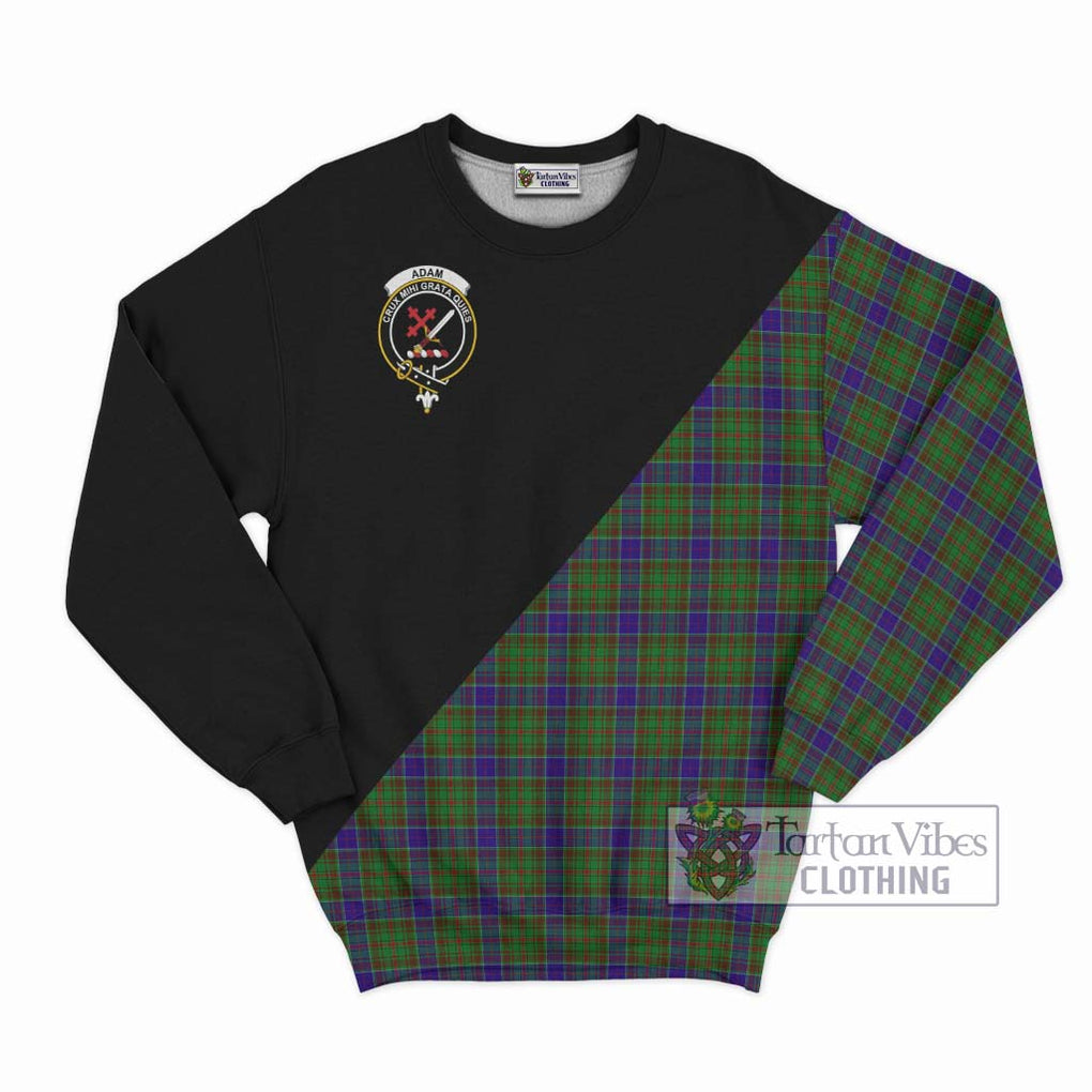 Adam Tartan Sweatshirt with Family Crest and Military Logo Style - Tartanvibesclothing Shop