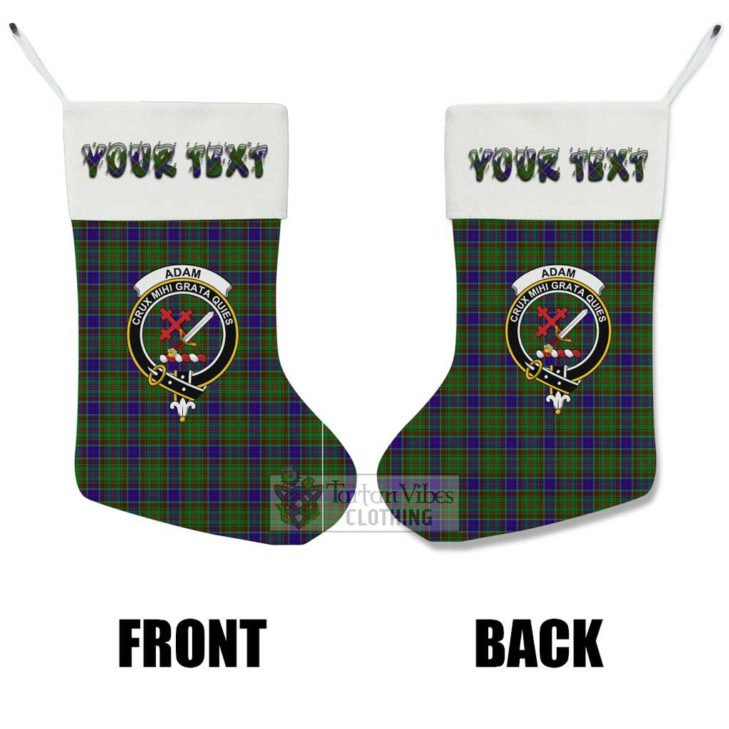 Tartan Vibes Clothing Adam Tartan Family Crest Christmas Stocking with Personalized Text