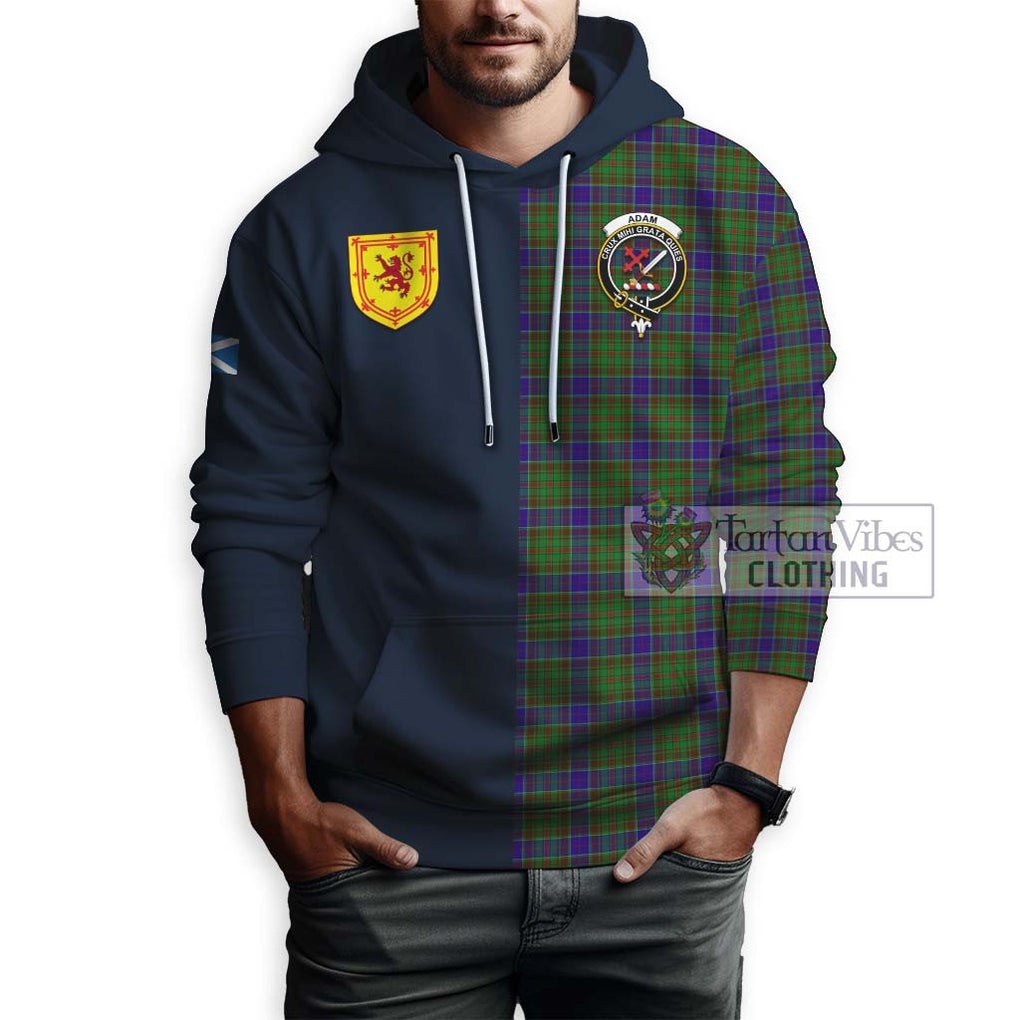 Tartan Vibes Clothing Adam Tartan Hoodie with Scottish Lion Royal Arm Half Style