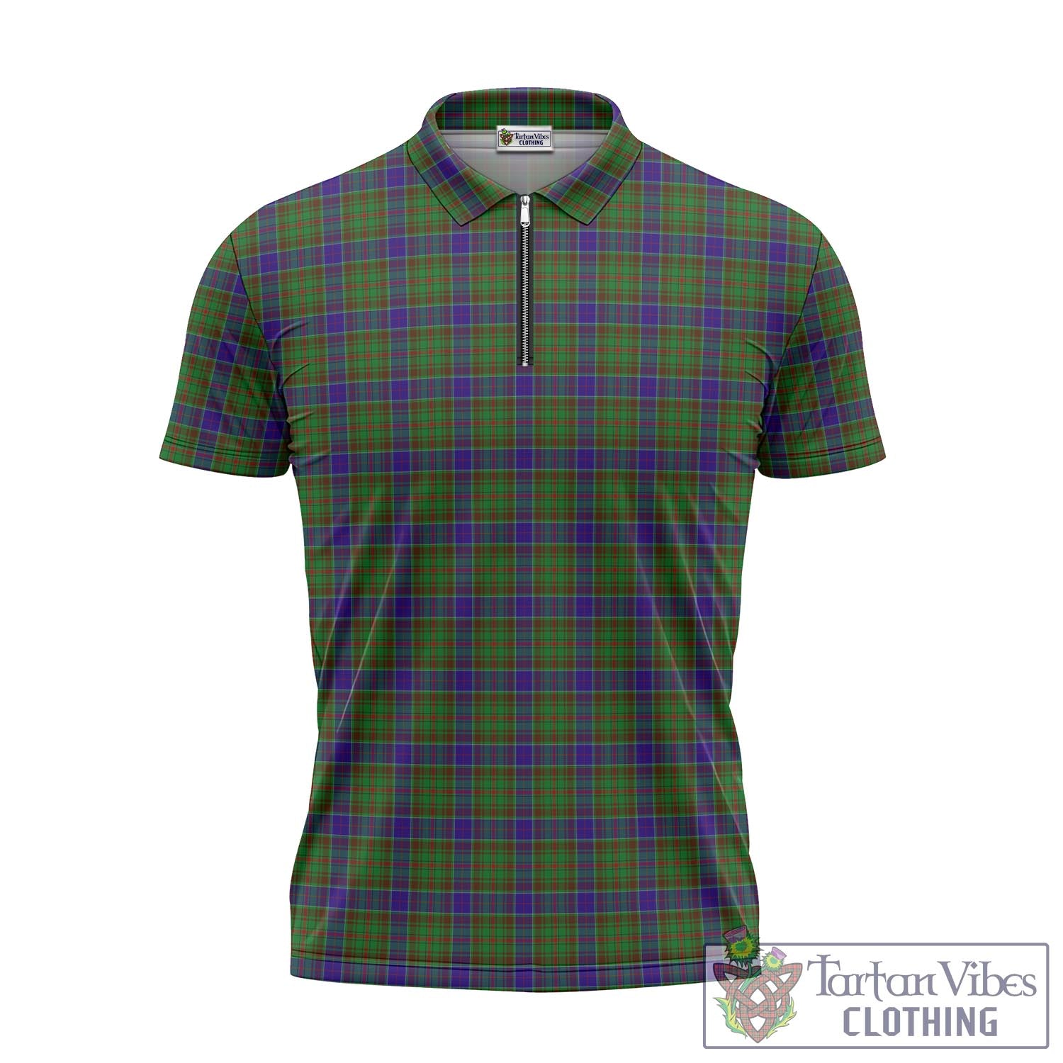 Tartan Vibes Clothing Adam Tartan Zipper Polo Shirt