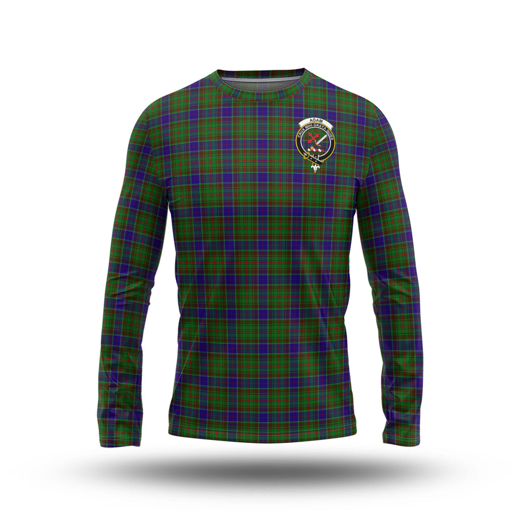 Adam Tartan Long Sleeve T-Shirt with Family Crest - Tartanvibesclothing