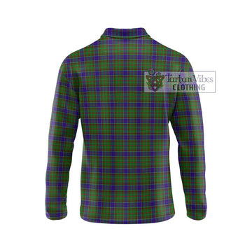 Adam Tartan Long Sleeve Polo Shirt with Family Crest DNA In Me Style