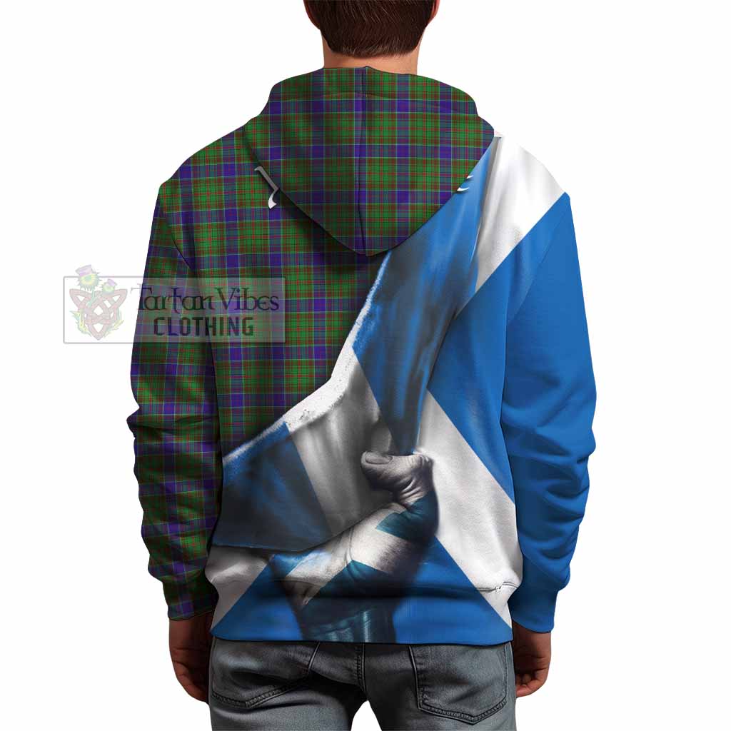 Tartan Vibes Clothing Adam Tartan Hoodie with Family Crest Scotland Patriotic Style