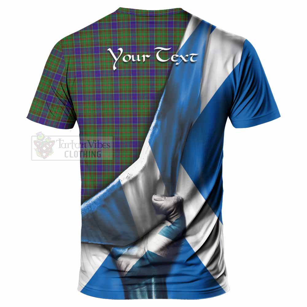 Tartan Vibes Clothing Adam Tartan T-Shirt with Family Crest Scotland Patriotic Style