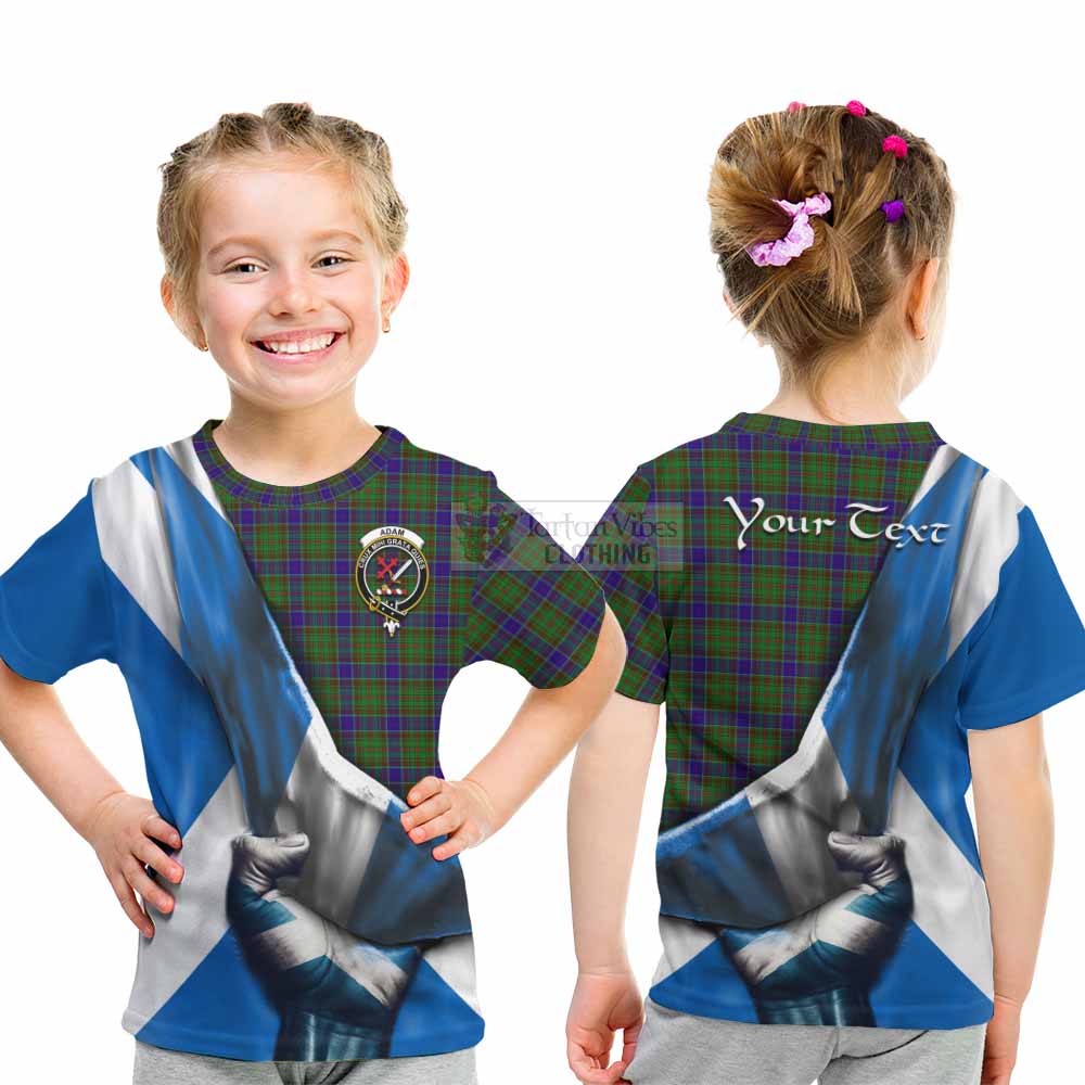 Tartan Vibes Clothing Adam Tartan Kid T-Shirt with Family Crest Scotland Patriotic Style