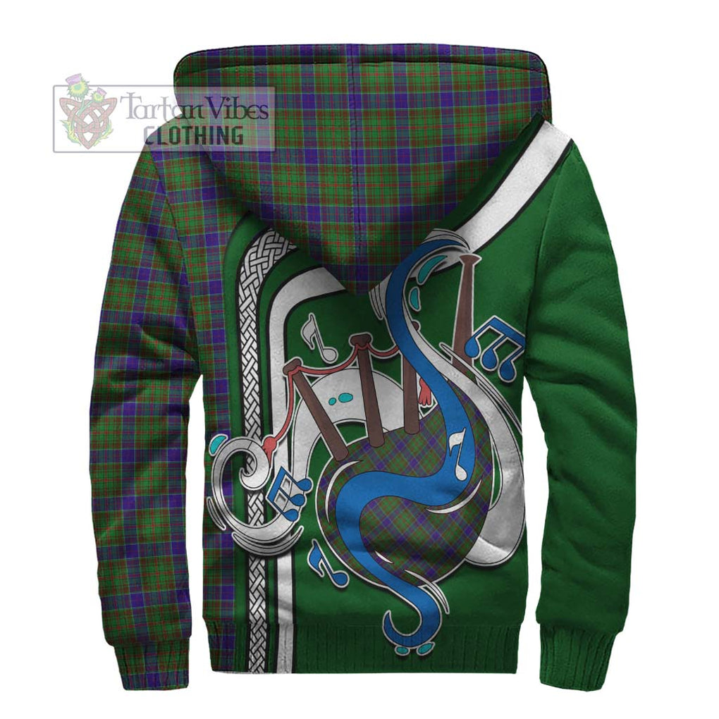 Adam Tartan Sherpa Hoodie with Epic Bagpipe Style - Tartanvibesclothing Shop