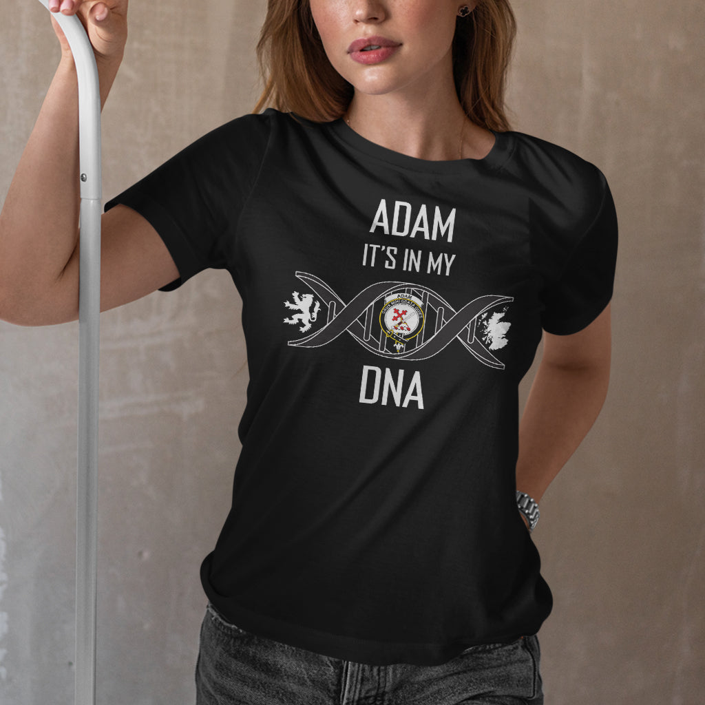 Adam Family Crest DNA In Me Womens T Shirt - Tartanvibesclothing