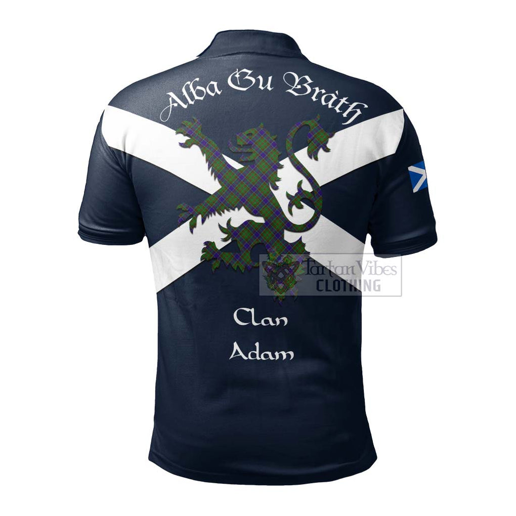 Tartan Vibes Clothing Adam Tartan Lion Rampant Polo Shirt – Proudly Display Your Heritage with Alba Gu Brath and Clan Name