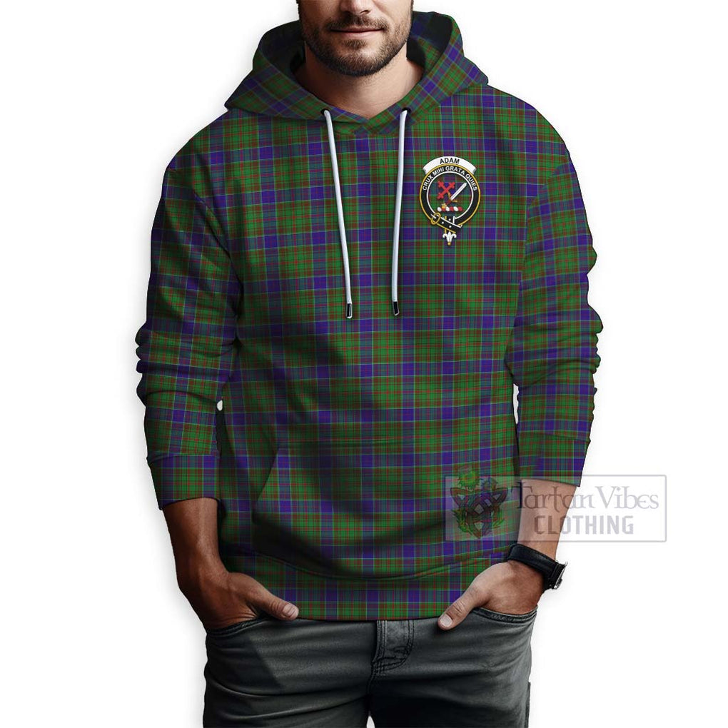 Tartan Vibes Clothing Adam Tartan Hoodie with Family Crest Celtic Skull Style