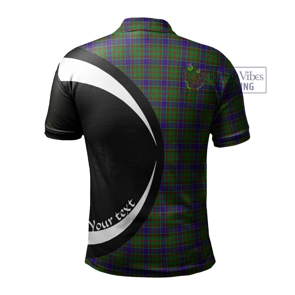 Adam Tartan Men's Polo Shirt with Family Crest Circle Style - Tartan Vibes Clothing