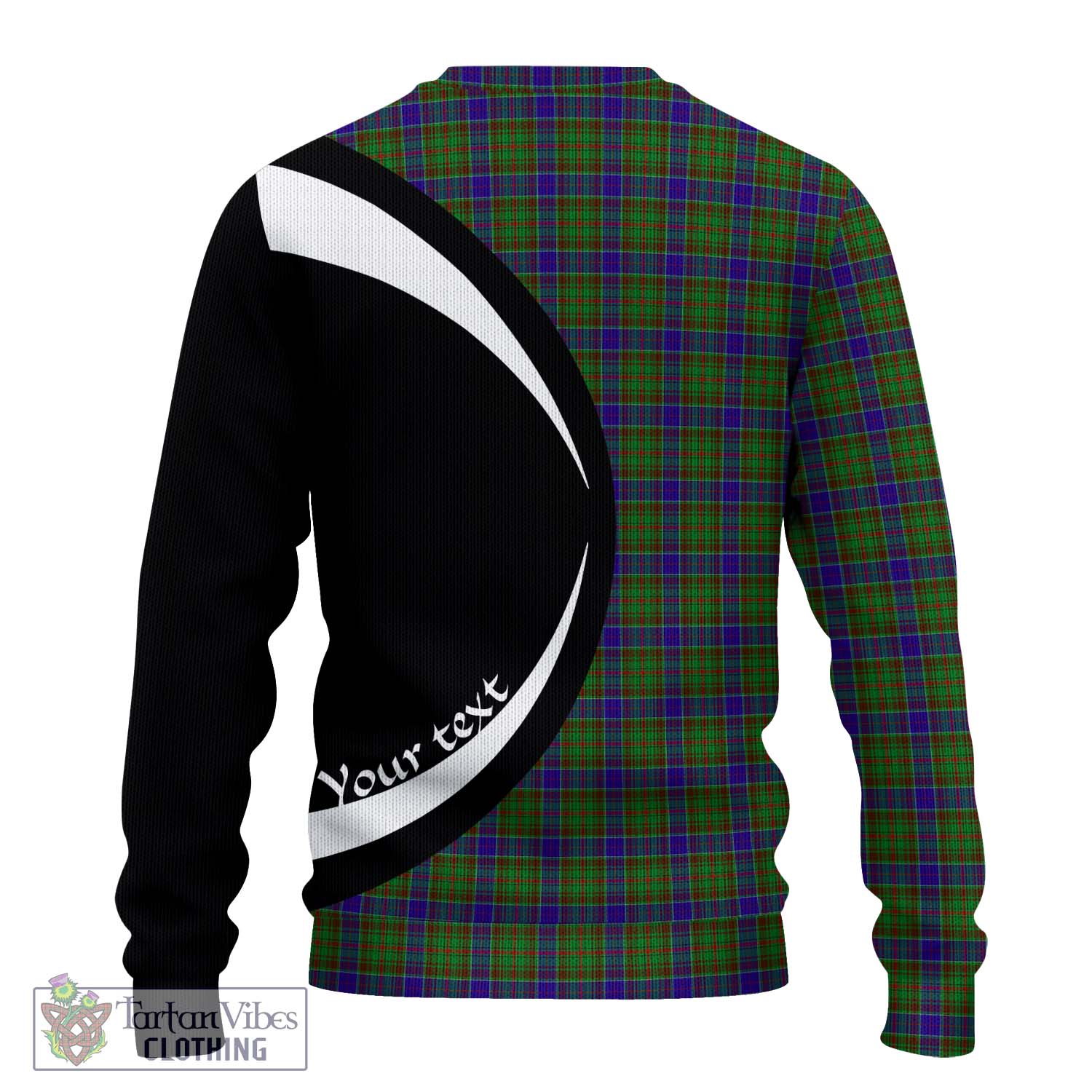 Tartan Vibes Clothing Adam Tartan Knitted Sweater with Family Crest Circle Style