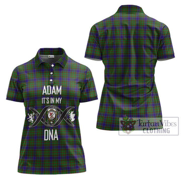 Adam Tartan Women's Polo Shirt with Family Crest DNA In Me Style