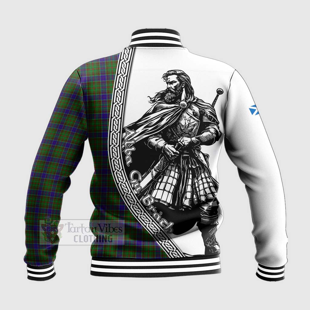 Tartan Vibes Clothing Adam Tartan Clan Crest Baseball Jacket with Highlander Warrior Celtic Style