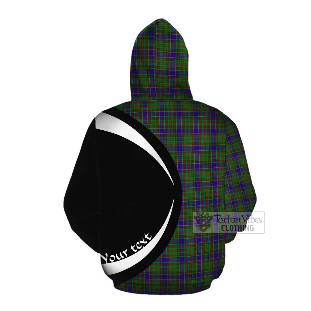 Tartan Vibes Clothing Adam Tartan Cotton Hoodie with Family Crest Circle Style