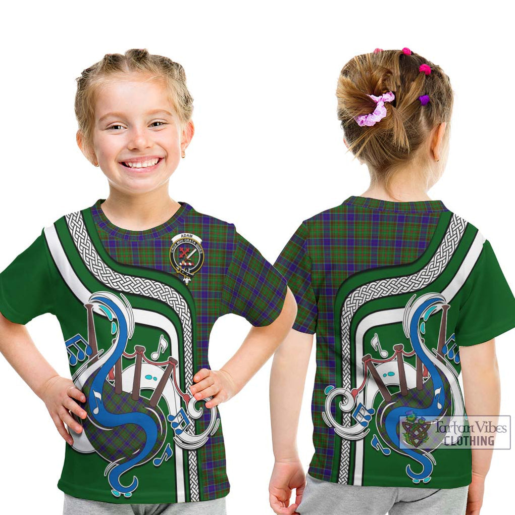 Tartan Vibes Clothing Adam Tartan Kid T-Shirt with Epic Bagpipe Style