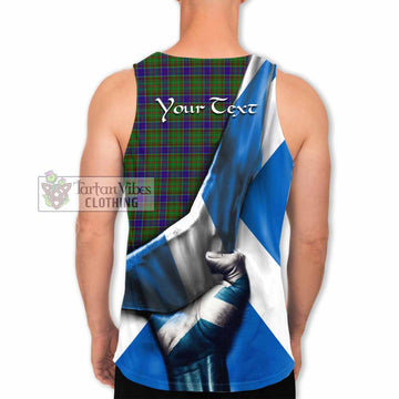 Adam Tartan Men's Tank Top with Family Crest Scotland Patriotic Style