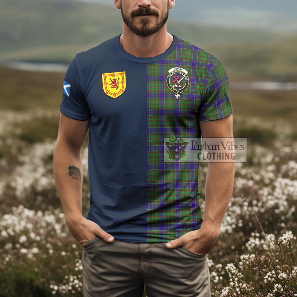 Tartan Vibes Clothing Adam Tartan T-Shirt Alba with Scottish Lion Royal Arm Half Style