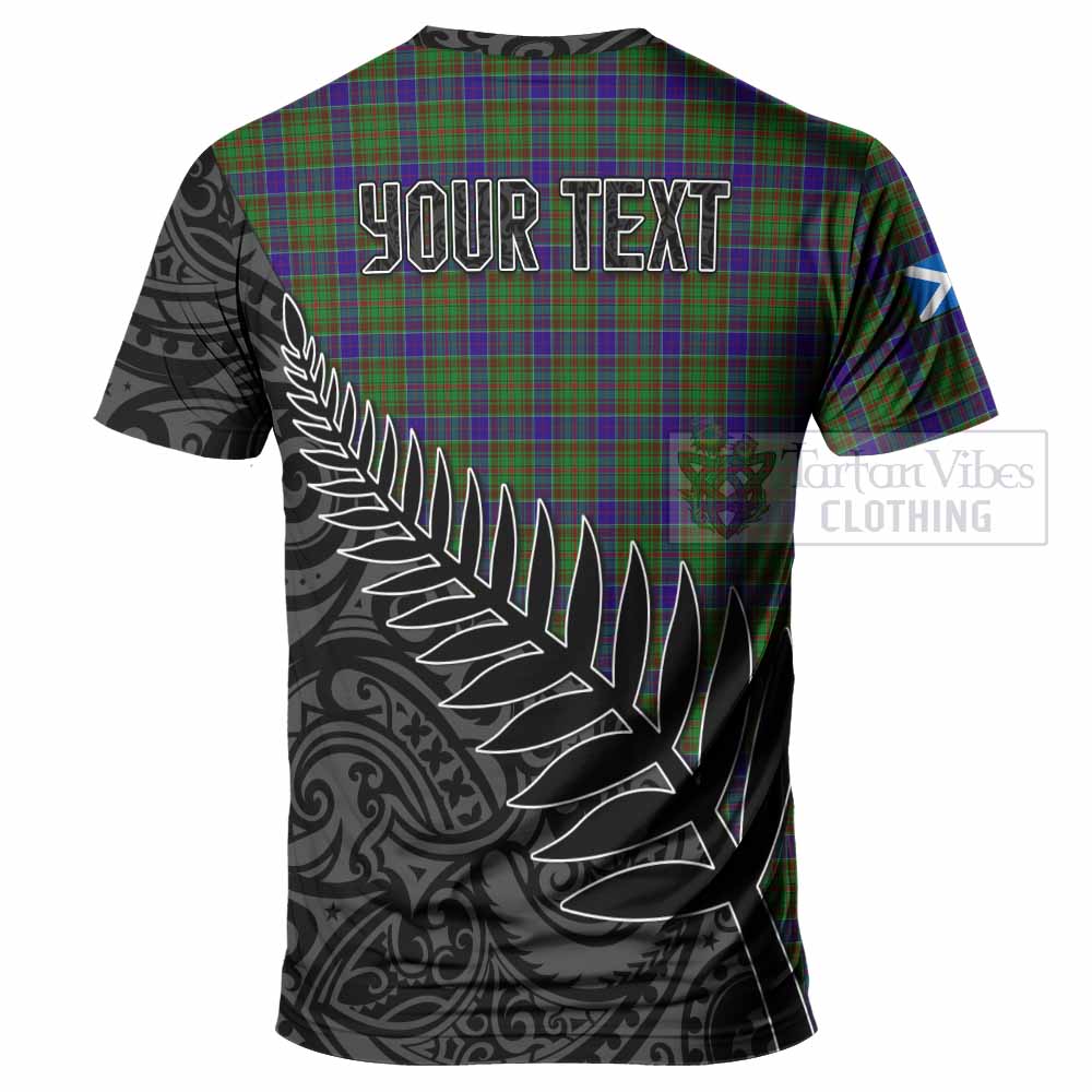 Tartan Vibes Clothing Adam Crest Tartan T-Shirt with New Zealand Silver Fern Half Style