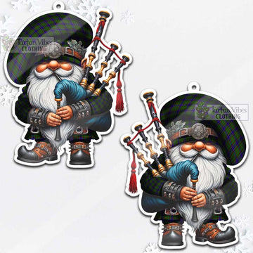 Adam Tartan Bagpiper Gnome Christmas Ornament