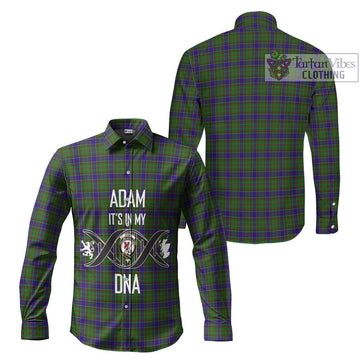 Adam Tartan Long Sleeve Button Shirt with Family Crest DNA In Me Style