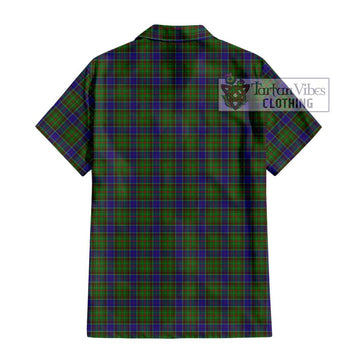 Adam Tartan Short Sleeve Button Shirt with Family Crest DNA In Me Style