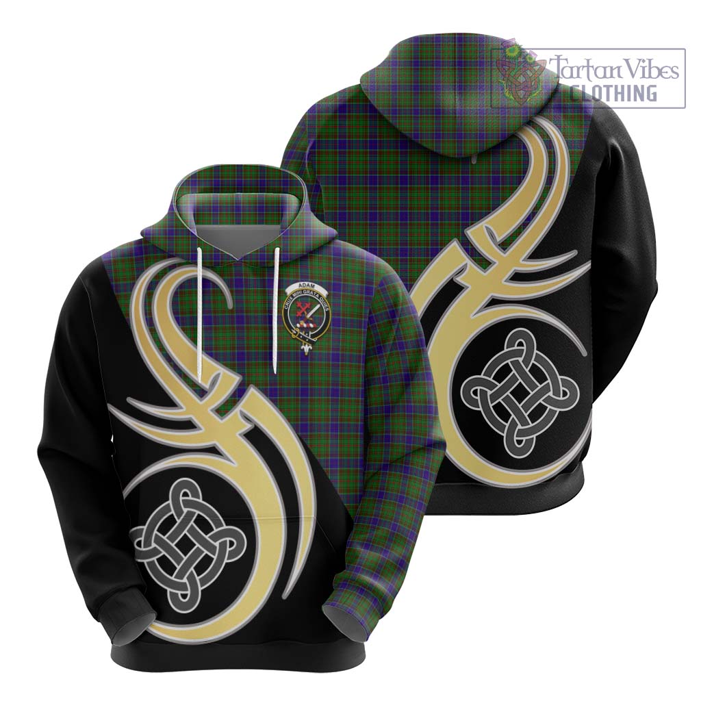 Adam Tartan Hoodie with Family Crest and Celtic Symbol Style - Tartan Vibes Clothing