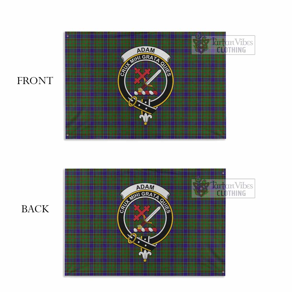 Tartan Vibes Clothing Adam Tartan House Flag with Family Crest