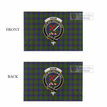 Adam Tartan House Flag with Family Crest