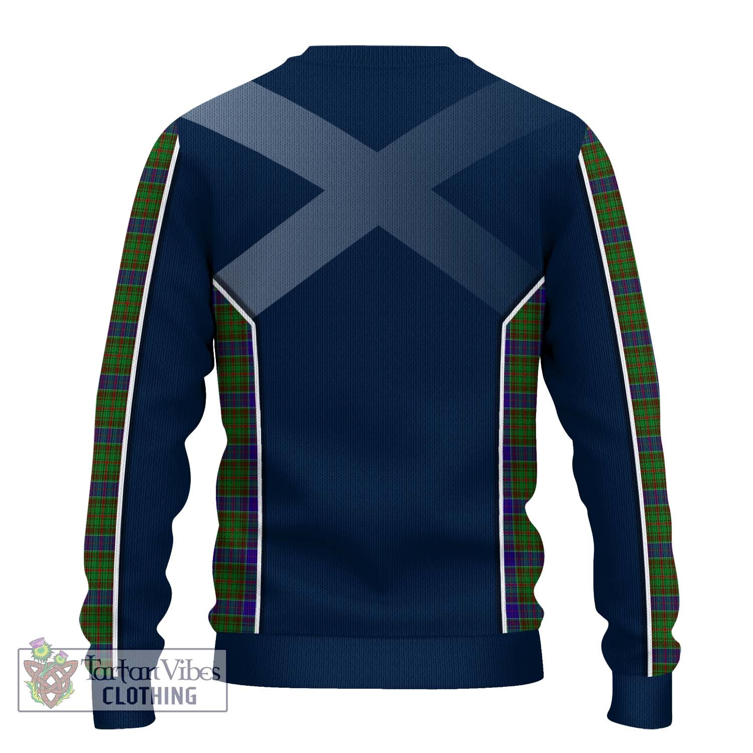 Tartan Vibes Clothing Adam Tartan Knitted Sweater with Family Crest and Lion Rampant Vibes Sport Style