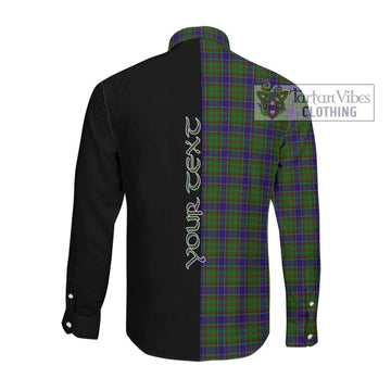 Adam Tartan Long Sleeve Button Shirt with Family Crest and Half Of Me Style