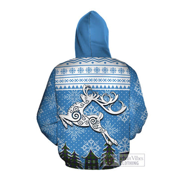 Adam Clan Christmas Cotton Hoodie Celtic Reindeer Style