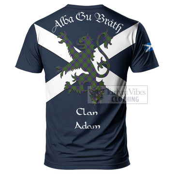 Adam Tartan Lion Rampant T-Shirt Proudly Display Your Heritage with Alba Gu Brath and Clan Name