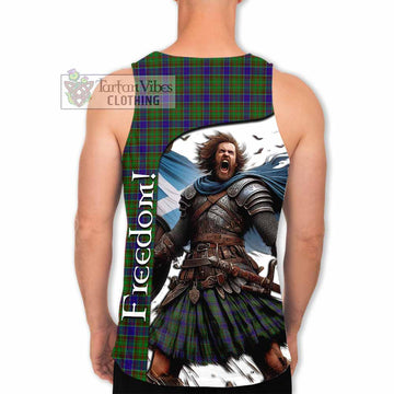 Adam Crest Tartan Men's Tank Top Inspired by the Freedom of Scottish Warrior