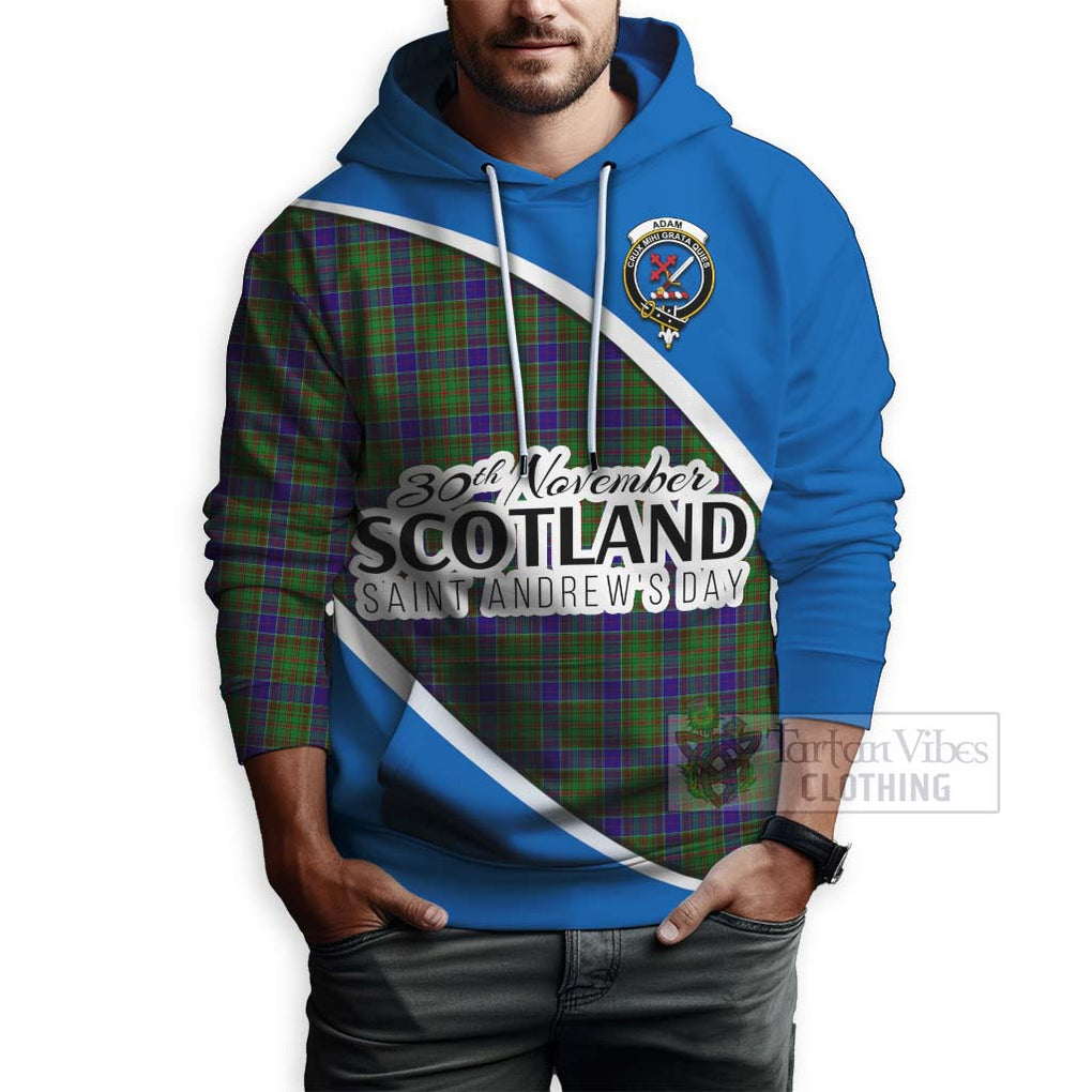 Tartan Vibes Clothing Adam Family Crest Tartan Hoodie Celebrate Saint Andrew's Day in Style