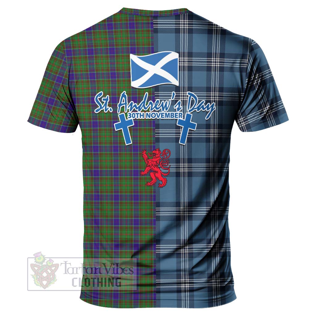 Tartan Vibes Clothing Adam Tartan T-Shirt Happy St. Andrew's Day Half Tartan Style