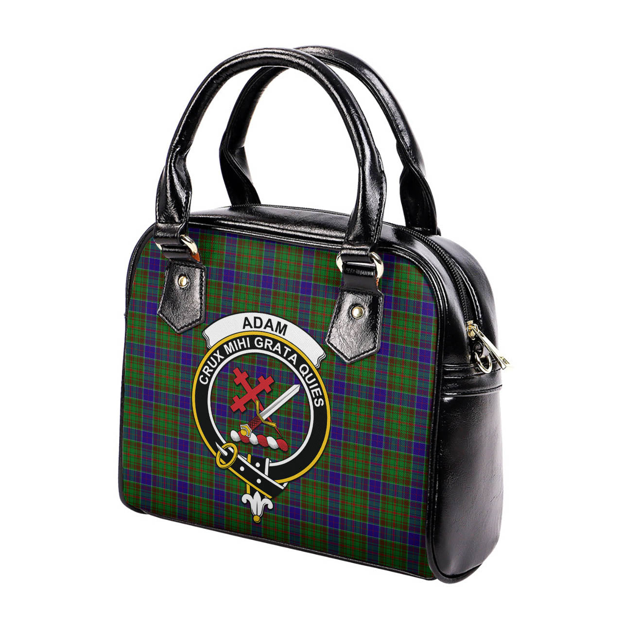 Adam Tartan Shoulder Handbags with Family Crest - Tartanvibesclothing