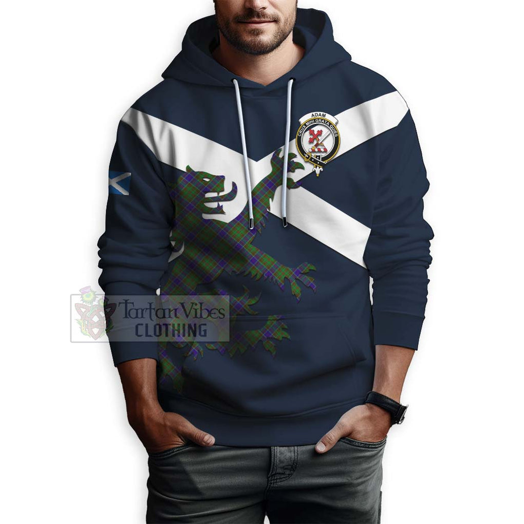 Tartan Vibes Clothing Adam Tartan Lion Rampant Hoodie – Proudly Display Your Heritage with Alba Gu Brath and Clan Name