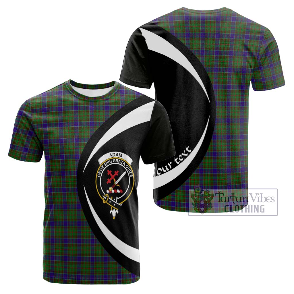 Tartan Vibes Clothing Adam Tartan Cotton T-shirt with Family Crest Circle Style