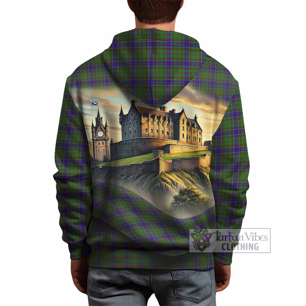 Adam Tartan Family Crest Hoodie with Scottish Ancient Castle Style - Tartan Vibes Clothing